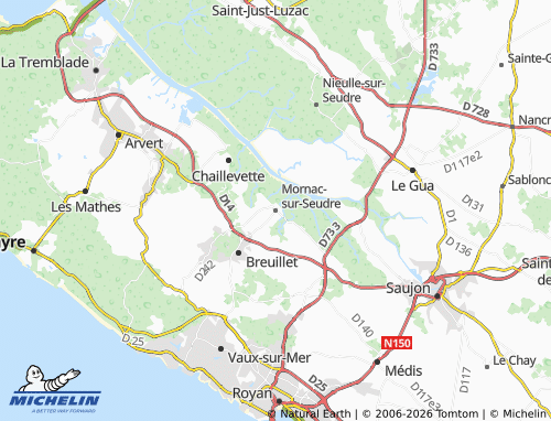 Mapa MICHELIN Mornac-sur-Seudre - ViaMichelin