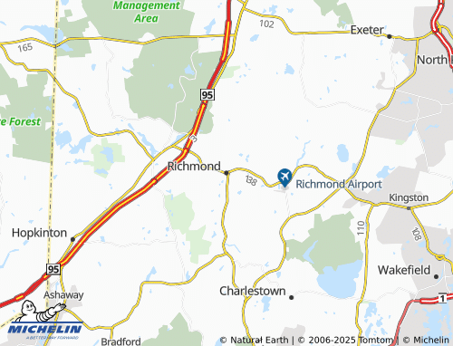 Carte MICHELIN Richmond - ViaMichelin