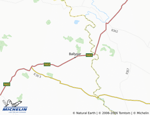 Kaart MICHELIN Ballygar - ViaMichelin