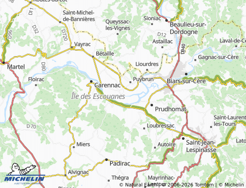 MICHELIN Tauriac map - ViaMichelin