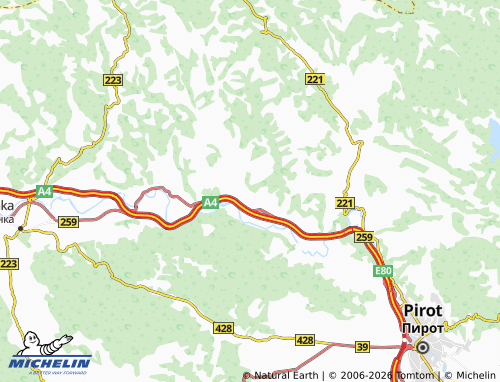 Mapa MICHELIN Crnoklište - ViaMichelin