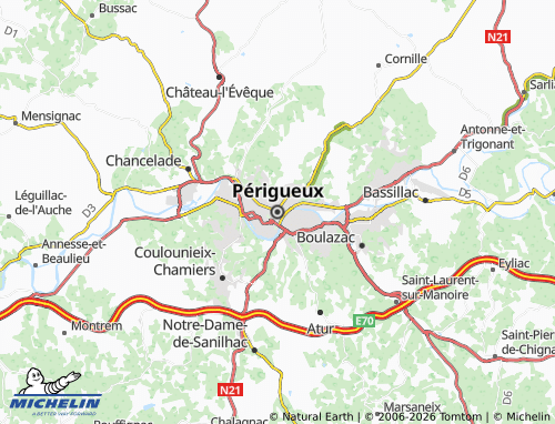 Carte MICHELIN Périgueux - ViaMichelin