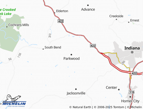 MICHELIN Parkwood map - ViaMichelin
