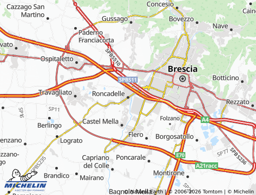 MICHELIN Roncadelle map - ViaMichelin