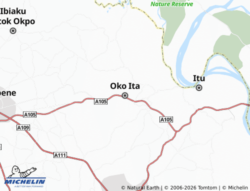 Mappa MICHELIN Oko Ita - ViaMichelin