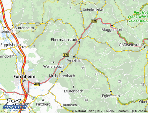 Mappa MICHELIN Pretzfeld - ViaMichelin