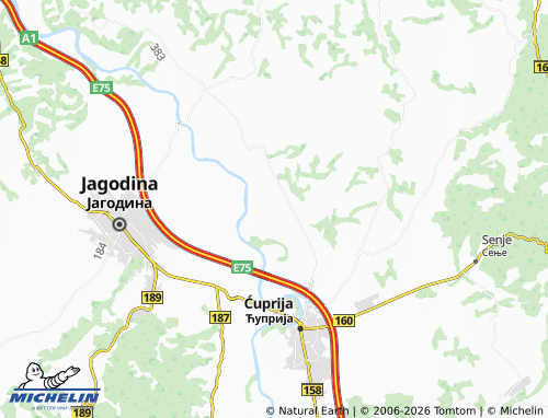 Mapa MICHELIN Vlaška - ViaMichelin