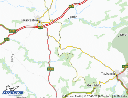 MICHELIN Dunterton map - ViaMichelin