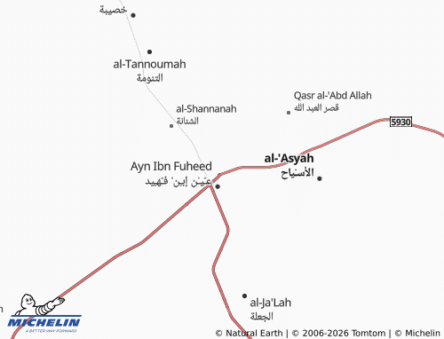 MICHELIN-Landkarte al-Barqa' - ViaMichelin