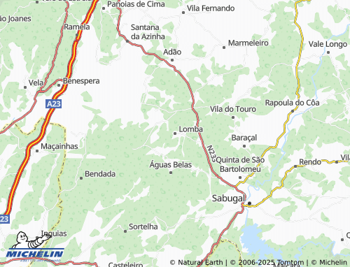 MICHELIN Lomba map - ViaMichelin