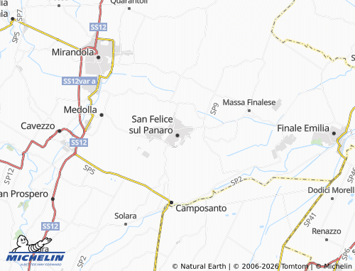 MICHELIN-Landkarte San Felice sul Panaro - ViaMichelin