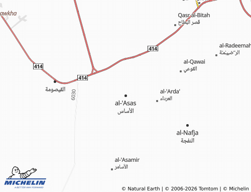 MICHELIN-Landkarte al-'Asas - ViaMichelin
