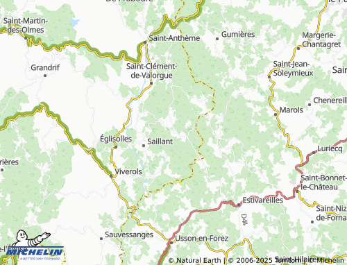 MICHELIN La Chaulme map - ViaMichelin