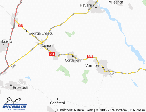 Mappa MICHELIN Cordăreni - ViaMichelin