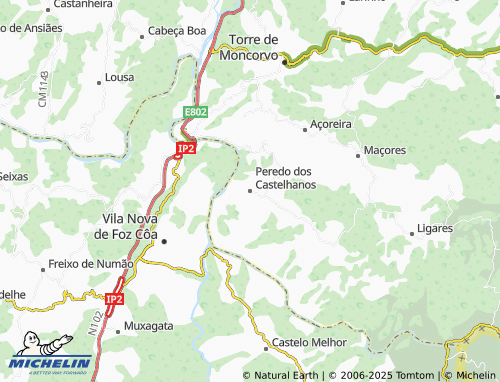 MICHELIN-Landkarte Peredo dos Castelhanos - ViaMichelin