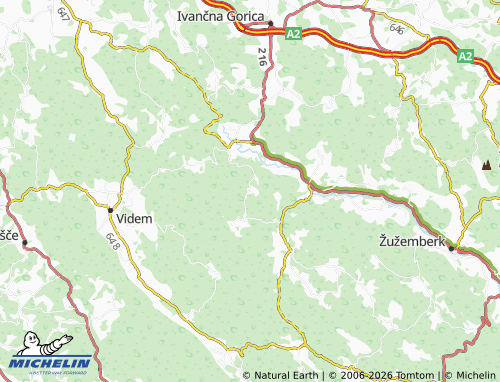 MICHELIN Laze nad Krko map - ViaMichelin