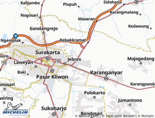 MICHELIN Jetis map - ViaMichelin