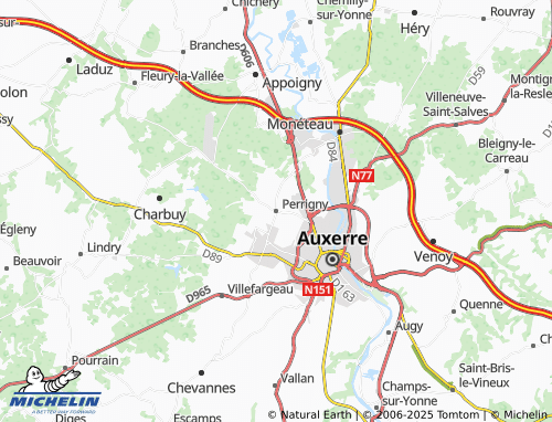 MICHELIN Perrigny map - ViaMichelin