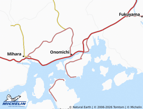 Carte MICHELIN Onomichi - ViaMichelin
