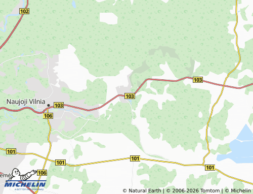 MICHELIN Mickūnai map - ViaMichelin