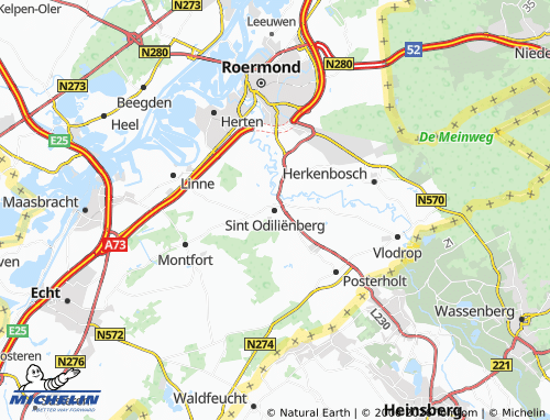 MICHELIN Sint Odiliënberg map - ViaMichelin