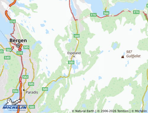 MICHELIN-Landkarte Espeland - ViaMichelin