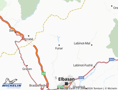 MICHELIN Funar map - ViaMichelin