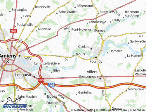 MICHELIN Daours map - ViaMichelin