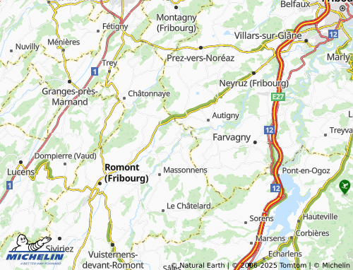 Carte MICHELIN Chavannes-sous-Orsonnens - ViaMichelin