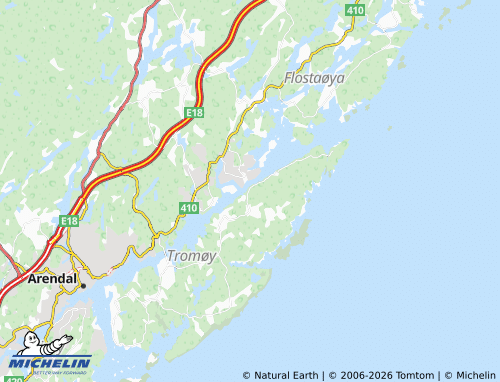 Mapa MICHELIN Omdalsøyra - ViaMichelin