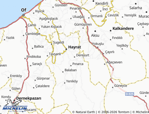 MICHELIN Dereyurt map - ViaMichelin
