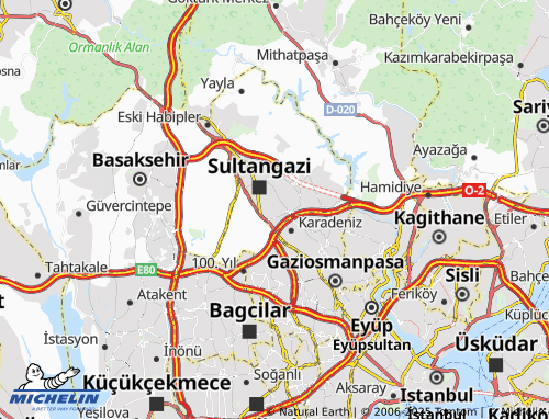 MICHELIN 50. Yıl map - ViaMichelin