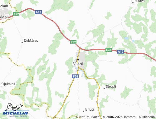 Mapa MICHELIN Viļāni - ViaMichelin