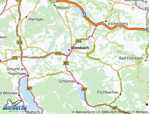 Kaart MICHELIN Rain - ViaMichelin