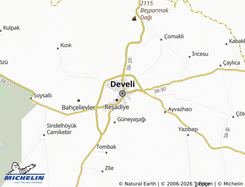 Mappa MICHELIN Develi - ViaMichelin
