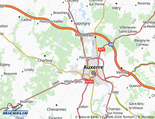 Mappa MICHELIN Perrigny - ViaMichelin