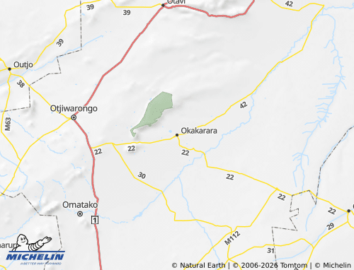 MICHELIN Okakarara map - ViaMichelin