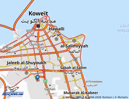 Kaart MICHELIN al-Jabiriyyah 11 - ViaMichelin