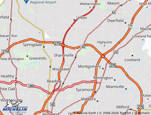Mappa MICHELIN Sharonville - ViaMichelin