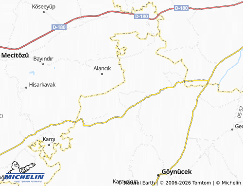 MICHELIN Çayan map - ViaMichelin