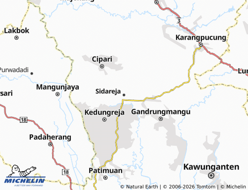 Mapa MICHELIN Sidareja - ViaMichelin
