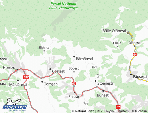 MICHELIN-Landkarte Bărbătești - ViaMichelin