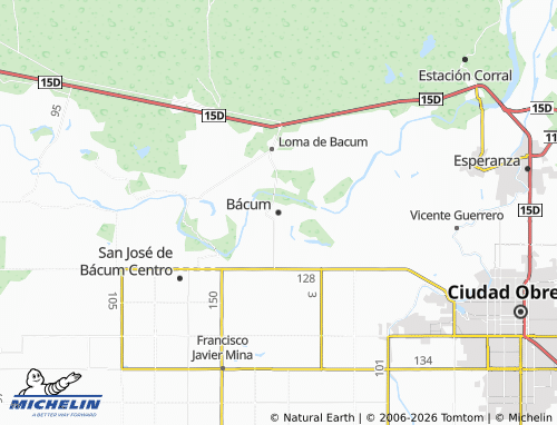 Mappa MICHELIN Bácum - ViaMichelin