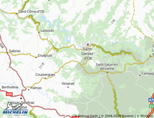 MICHELIN Pierrefiche map - ViaMichelin