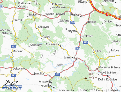 Mappa MICHELIN Oslavany - ViaMichelin