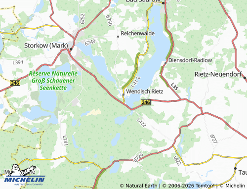 Mapa MICHELIN Wendisch Rietz - ViaMichelin