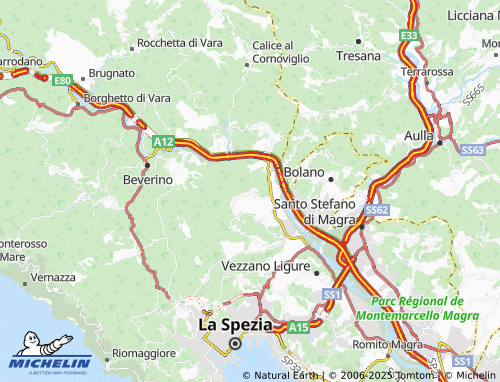 MICHELIN Tivegna map - ViaMichelin
