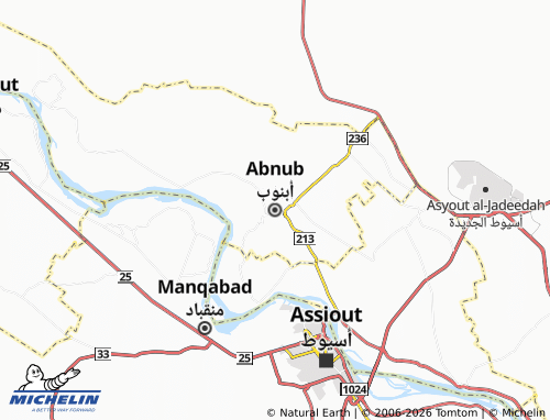 MICHELIN Abnub map - ViaMichelin