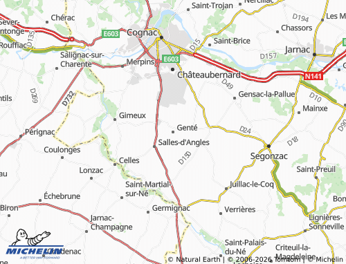 Mapa MICHELIN Genté - ViaMichelin