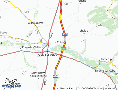 MICHELIN Le Chêne map - ViaMichelin